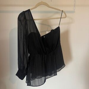 ASTR one shoulder bustier top